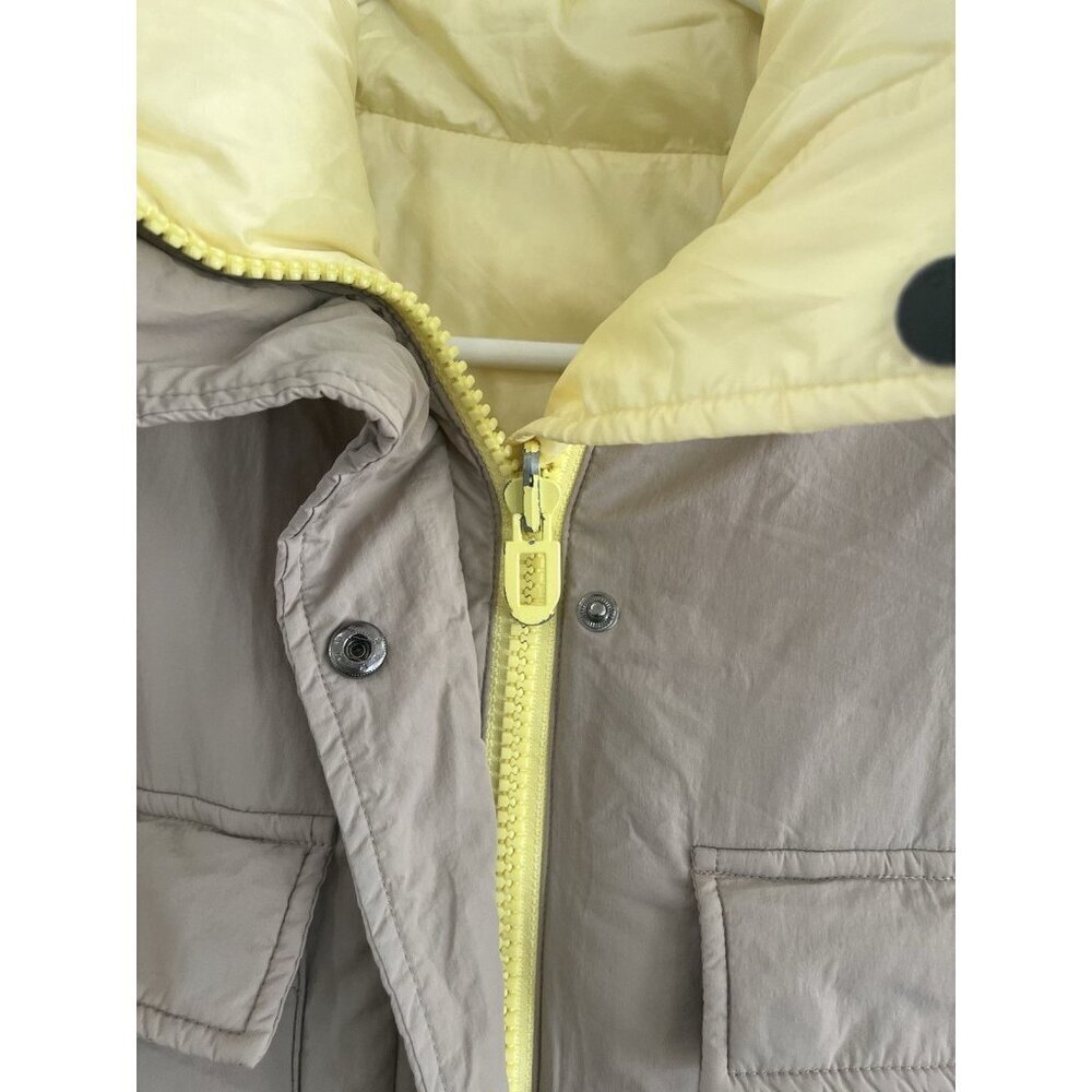Dualist Zorah Reversible Jacket Yellow & Beige Brown Womens Small Medium Zip Up - Picture 11 of 11